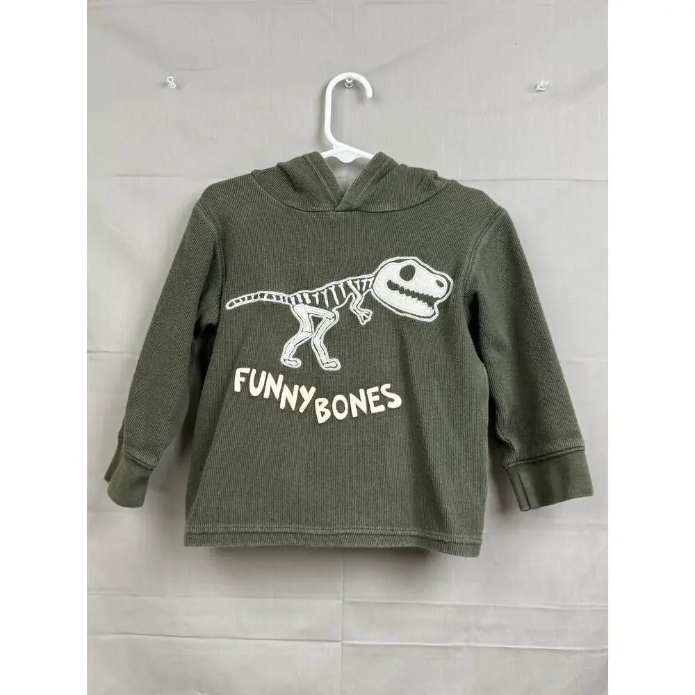 Gymboree Toddler Boy Green Long Sleeve Shirt Bundle Dinosaur Stripes, Size 3T